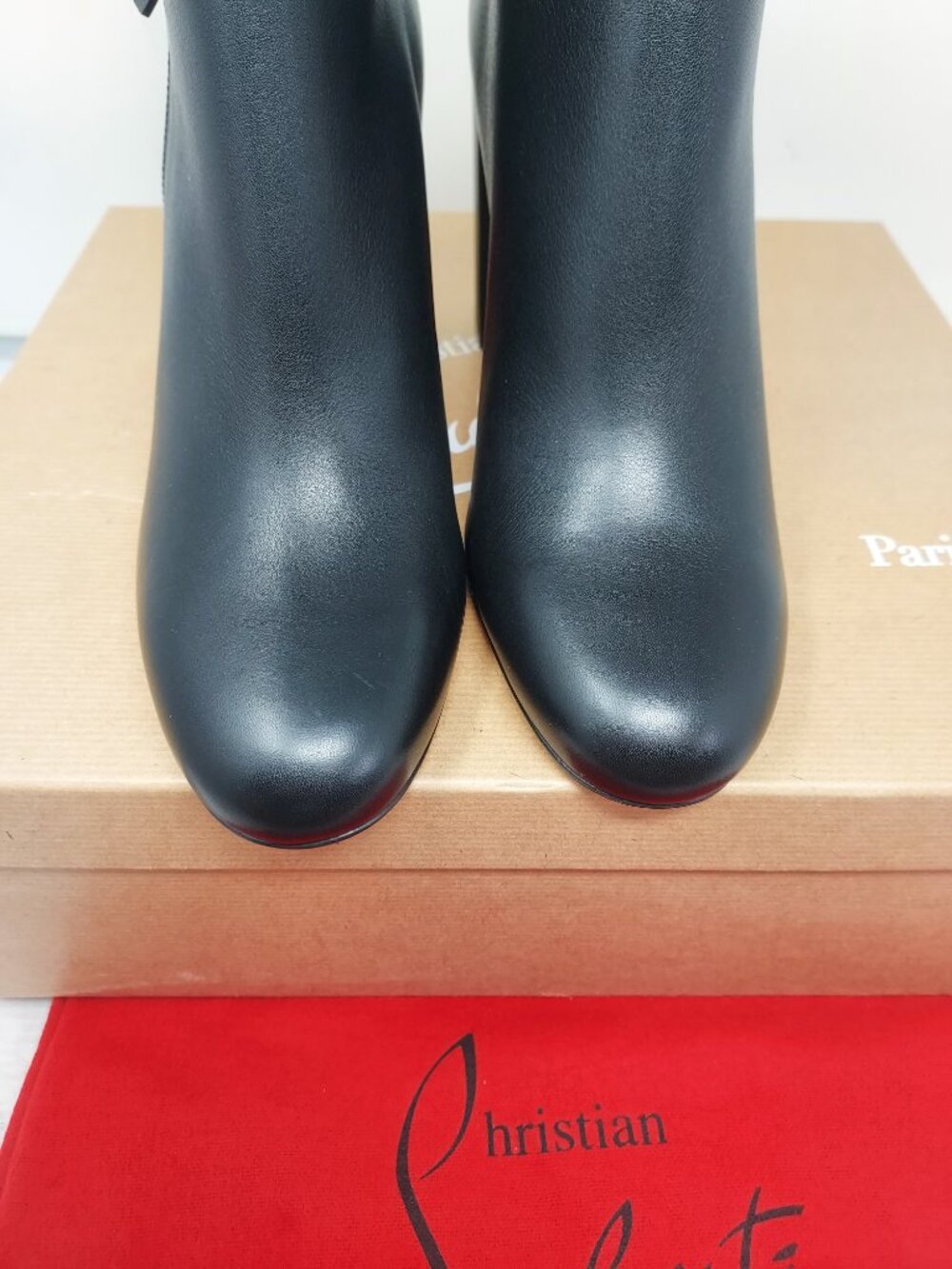 Christian Louboutin Black Ziptotal Black Ankle Boot - Picture 9 of 12